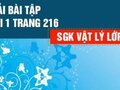 Giải bài 1 trang 216 sách giáo khoa lý lớp 12