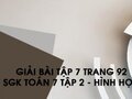 Bài 7 trang 92 SGK Toán 7