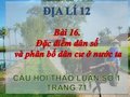 Hướng dẫn câu hỏi thảo luận số 1 trang 71 SGK Địa lí 12