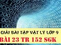 Bài 23 trang 152 SGK Vật lí 9