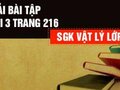 Đáp án bài 3 trang 216 sách giáo khoa vật lý 12
