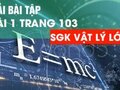 Đáp án bài 1 trang 103 sgk Vật Lý lớp 10