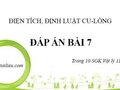 Bài 7 trang 10 SGK Vật lí lớp 11