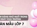 Kỉ niệm đáng nhớ nhất trong ngày khai trường - Văn mẫu lớp 7
