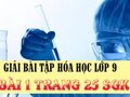 Giải hóa lớp 9: Đáp án bài 1 trang 25 SGK hóa lớp 9