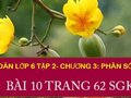 Giải bài 10 trang 62 sgk toán 6 tập 2