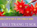 Trả lời câu hỏi 1 trang 72 sgk toán 6 tập 2