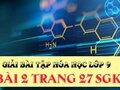Bài 2 trang 27 SGK hóa lớp 9