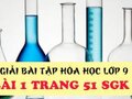 Giải bài 1 trang 51 sách giáo khoa hóa lớp 9