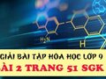 Giải hóa lớp 9: Đáp án bài 2 trang 51 SGK hóa lớp 9