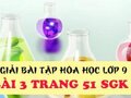 Đáp án bài 3 trang 51 sách giáo khoa hóa 9