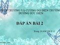 Giải Lý lớp 11: Đáp án bài 2 trang 20 SGK Vật lý
