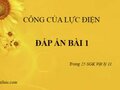 Bài 1 trang 25 sgk Vật lí 11