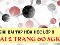Bài 2 trang 60 SGK Hóa học 9