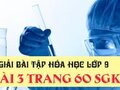 Đáp án bài 3 trang 60 sách giáo khoa hóa 9