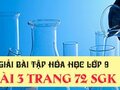 Giải hóa lớp 9: Đáp án bài 3 trang 72 SGK hóa lớp 9