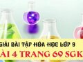 Bài 4 trang 69 SGK hóa lớp 9