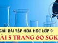 Giải hóa lớp 9: Đáp án bài 5 trang 60 SGK hóa lớp 9