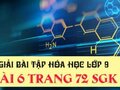 Bài 6 trang 72 SGK hóa 9
