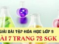 Bài 7 trang 72 SGK Hóa học 9