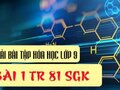 Giải bài 1 trang 81 sách giáo khoa hóa lớp 9