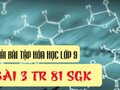 Đáp án bài 3 trang 81 sách giáo khoa hóa 9