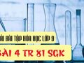 Bài 4 trang 81 sách giáo khoa hóa lớp 9