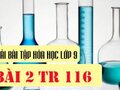 Bài 2 trang 116 sgk Hóa học 9