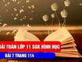 Hướng dẫn giải bài 7 trang 114 SGK hình học lớp 11