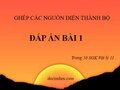Đáp án bài 1 trang 58 sách giáo khoa vật lý 11