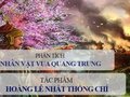 Phân tích hình tượng nhân vật vua Quang Trung trong Hoàng Lê nhất thống chí