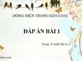 Bài 1 trang 78 SGK Vật lí 11