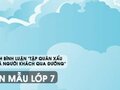 Giải thích bình luận Tập quán xấu ban đầu là người khách qua đường