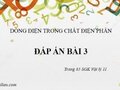 Giải vật lý 11: Đáp án bài 3 trang 85 SGK Vật lý 11
