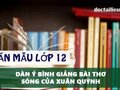 Dàn ý bình giảng bài thơ Sóng của Xuân Quỳnh
