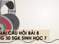 Hướng dẫn trả lời câu hỏi bài 8 trang 30 sgk Sinh học 7