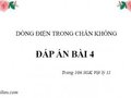 Đáp án bài 4 trang 106 sách giáo khoa Vật lý 11
