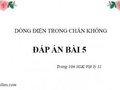 Đáp án bài 5 trang 106 sách giáo khoa Vật lý 11