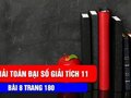 Lời giải bài 8 trang 180 SGK toán đại số và giải tích lớp 11
