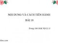 Nội dung và cách tiến hành thực hành bài 18 SGK Vật lý 11