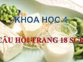 Trả lời câu hỏi trang 18 SGK Khoa học 4