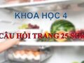 Trả lời câu hỏi trang 25 SGK Khoa học 4