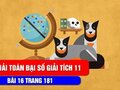 Hướng dẫn giải bài 16 trang 181 sách giáo khoa đại số và giải tích lớp 11
