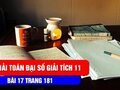 Giải toán lớp 11: Đáp án bài 17 trang 181 SGK đại số và giải tích
