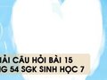 Hướng dẫn trả lời câu hỏi bài 15 trang 54 sgk Sinh học 7