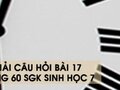 Hướng dẫn trả lời câu hỏi bài 17 trang 60 sgk Sinh học 7