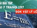 Đáp án bài 7 trang 197 sgk Vật Lý lớp 10