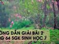 Hướng dẫn giải bài 2 trang 64 sgk Sinh học 7