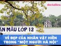 Vẻ đẹp của nhân vật Hiền trong truyện ngắn Một người Hà Nội