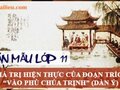 Dàn ý phân tích giá trị hiện thực của đoạn trích Vào phủ chúa Trịnh